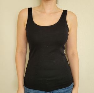 Black Scoop Neck Layering Tank